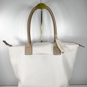 Universal Thread Beige Canvas Tote Bag NWT Neutral Minimal Chic Shoulder Bag